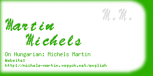 martin michels business card